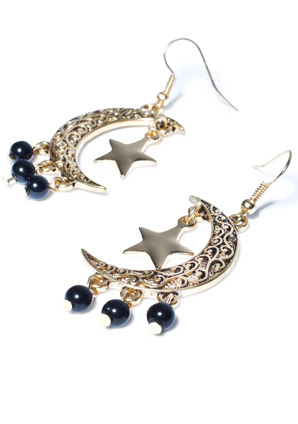 Eternal Moon And Stars Earrings - Silver