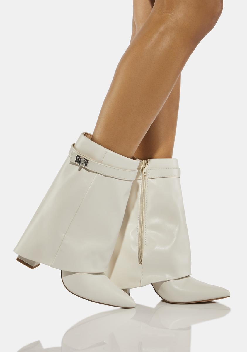 Ecru Fyre Ankle Boots - Off White