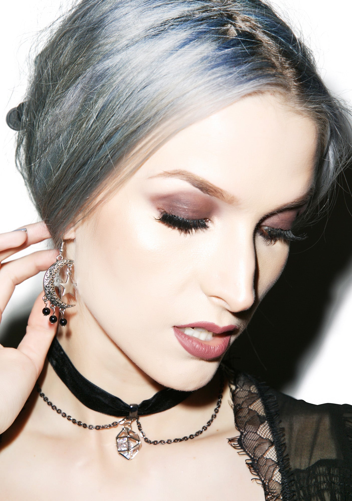 Eternal Moon And Stars Earrings - Silver