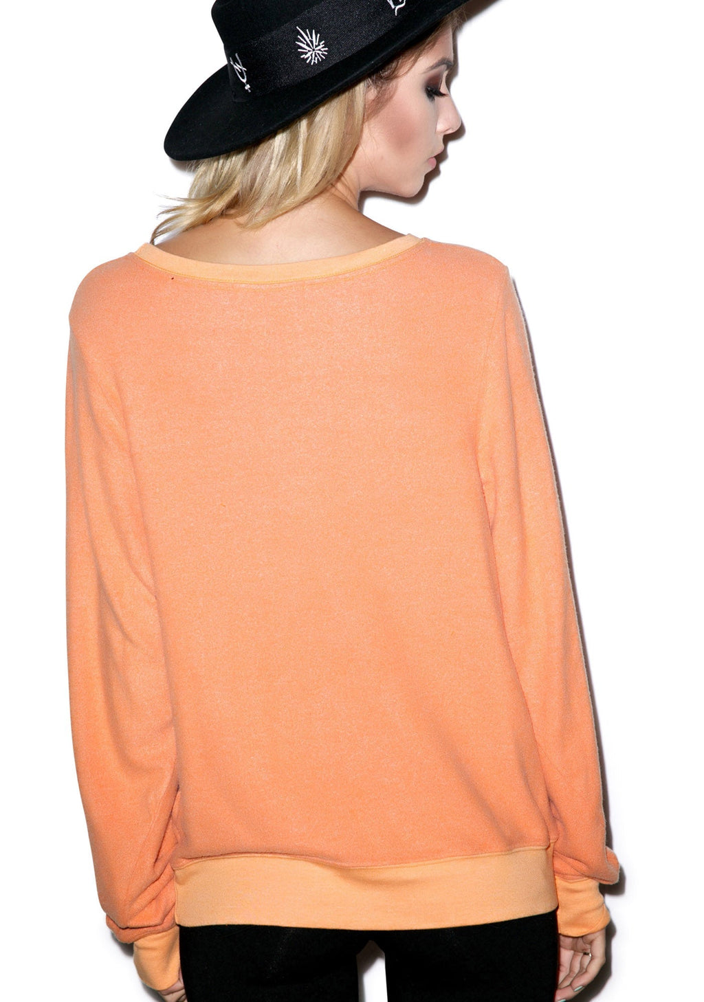 Black Cat Baggy Beach Jumper - Orange