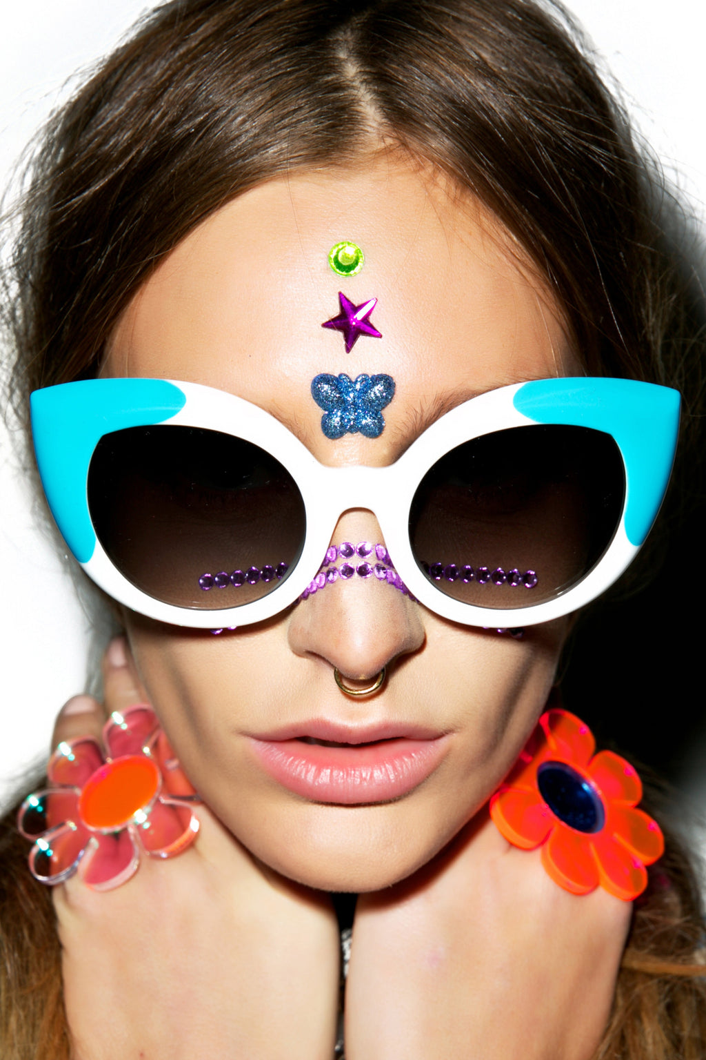 The Diamond Brunch Sunglasses - Light Blue