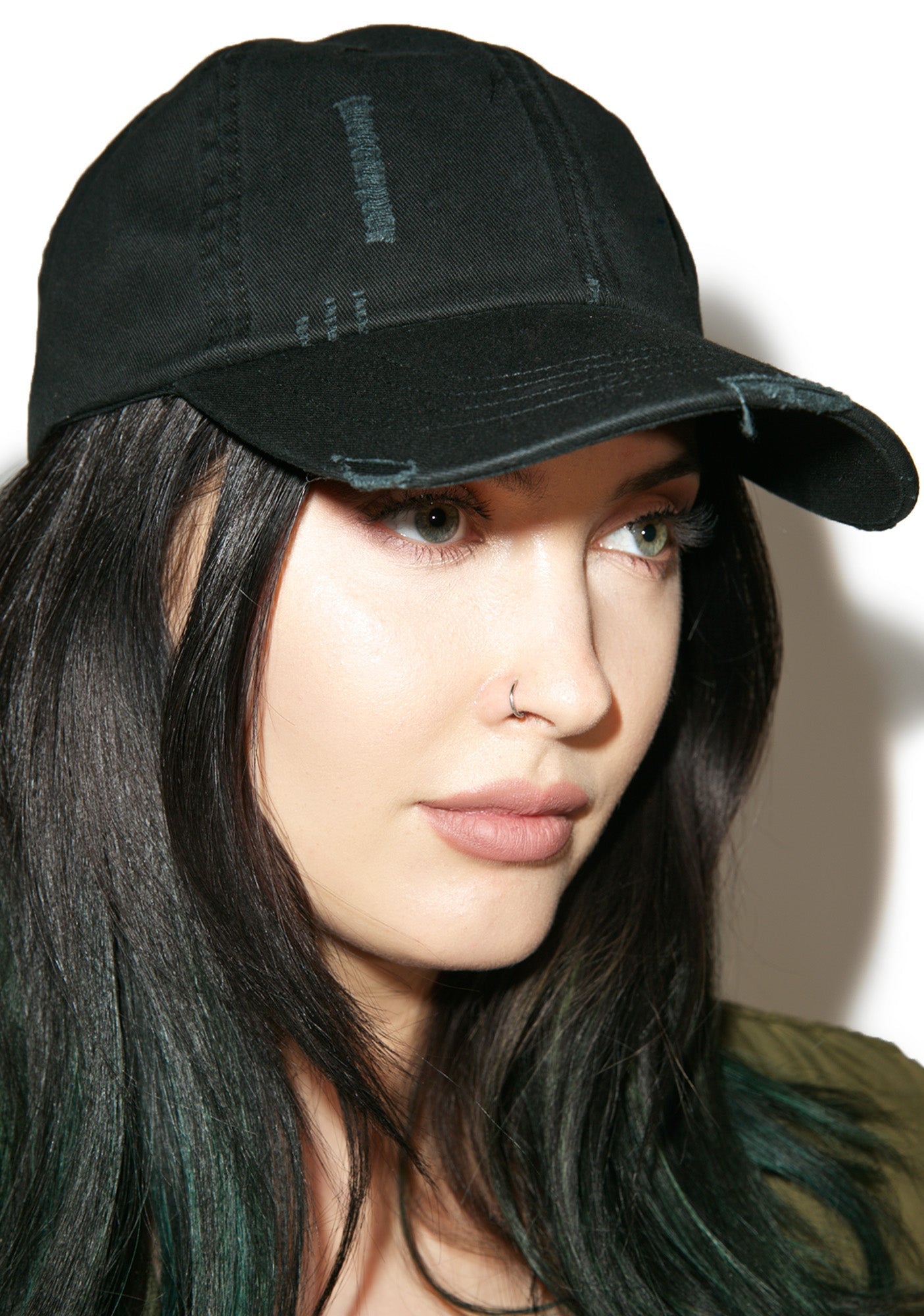 Distressed Dad Hat - Black