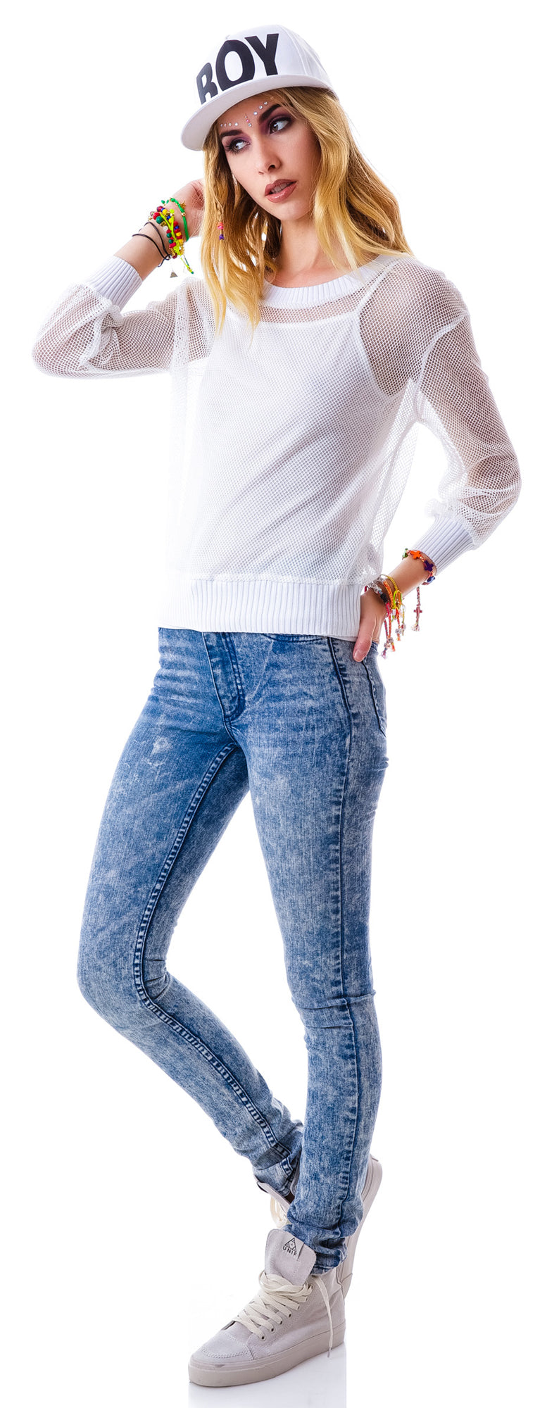 Full Court Mesh Top - Black