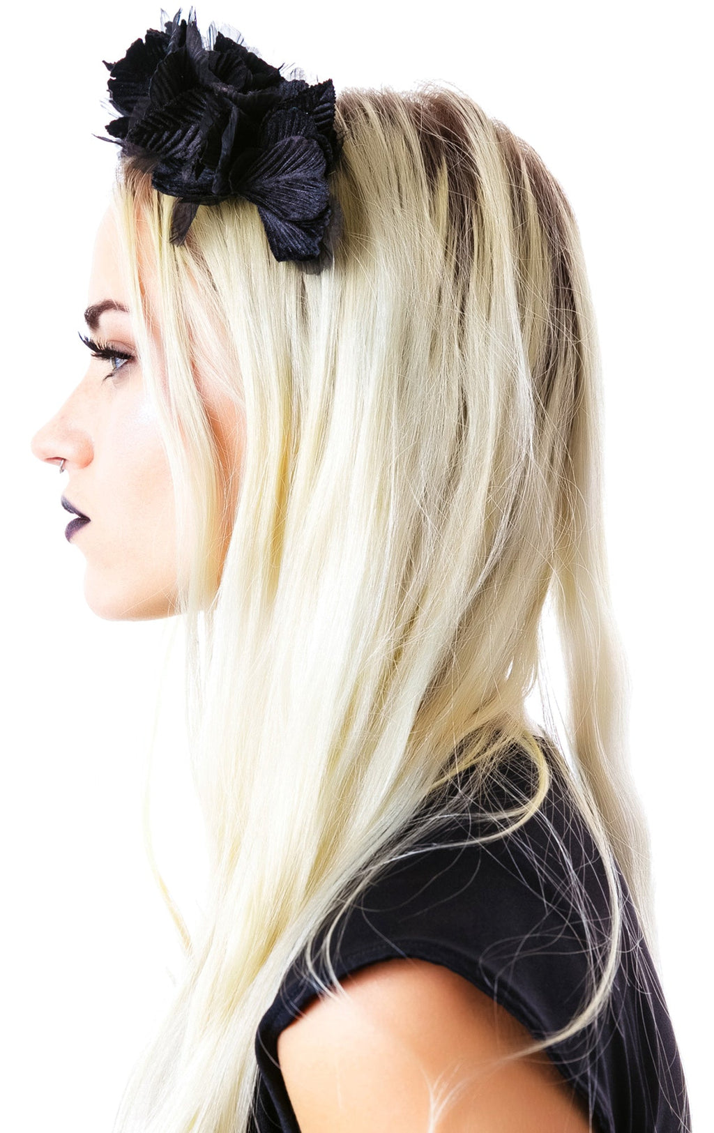 Serena Velvet Noir Crown - Red