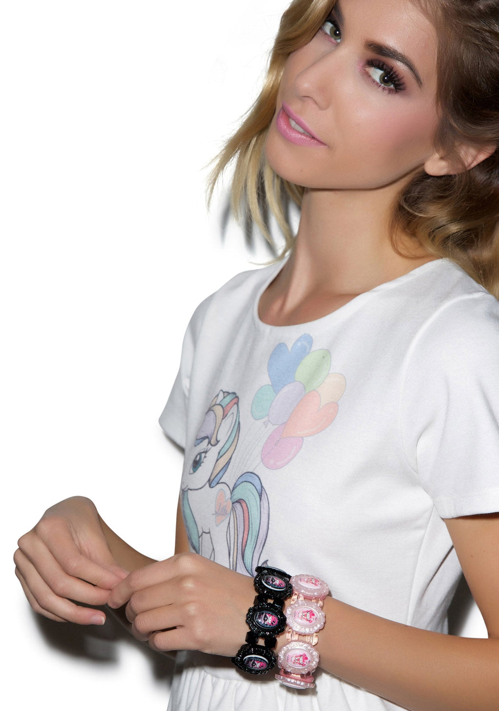 Gothic Lolita Cuff Bracelet - Pink