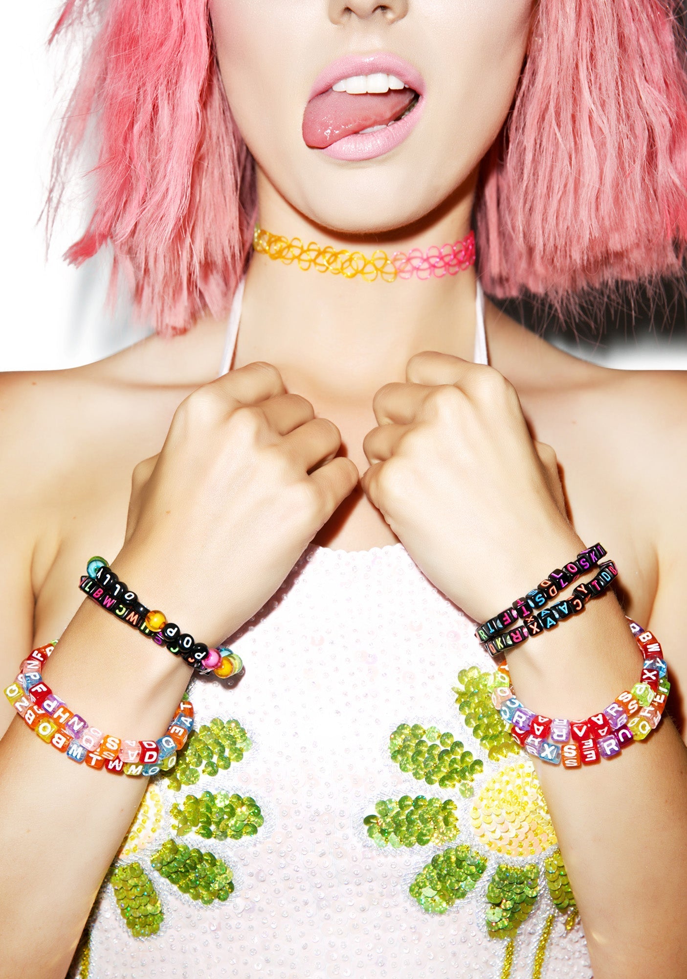 Around Da Block Beaded Bracelets - Black