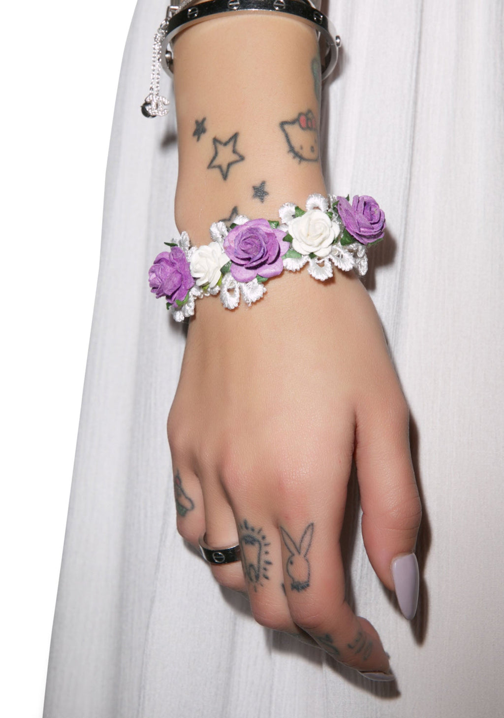 Wild Roses Bracelet - Light Blue