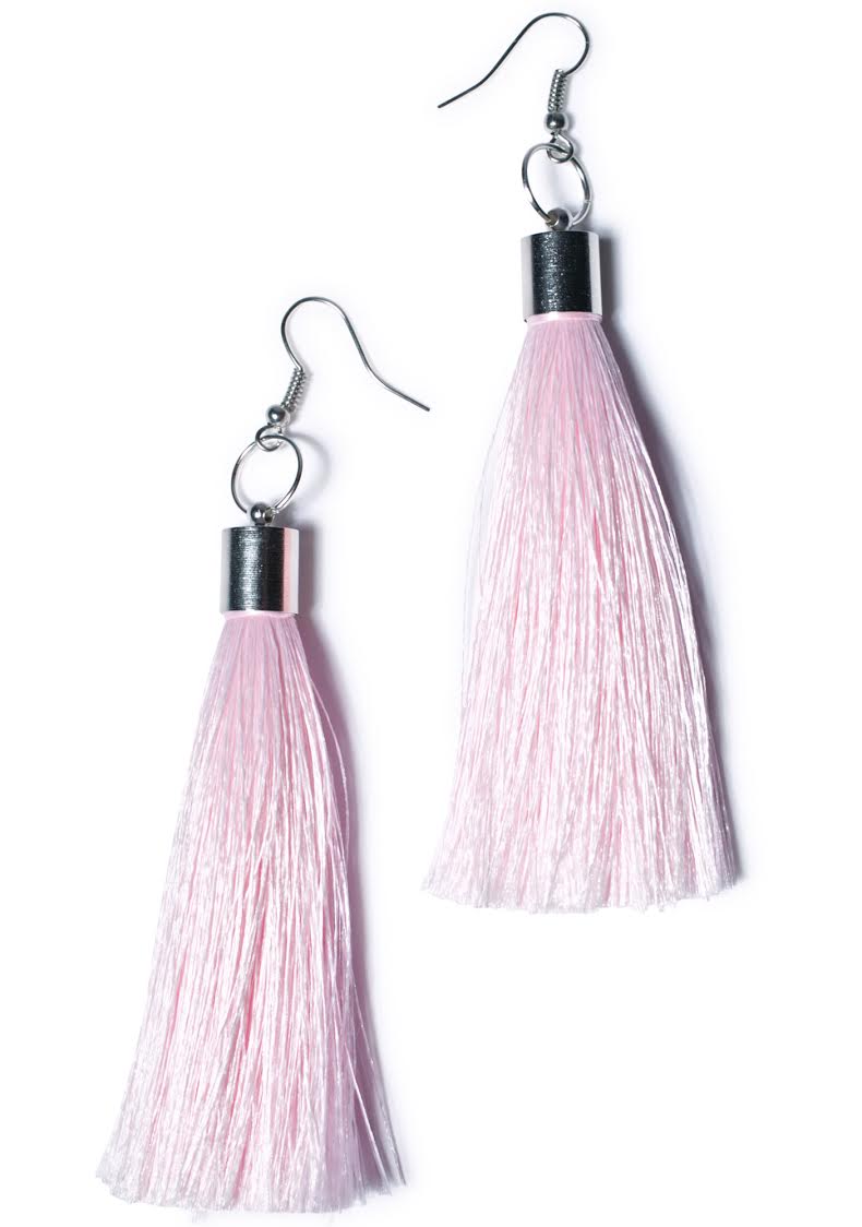 Tila Tassle Earrings - Light Pink