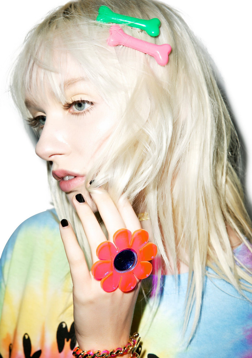 Flower Power Ring - Dark Pink