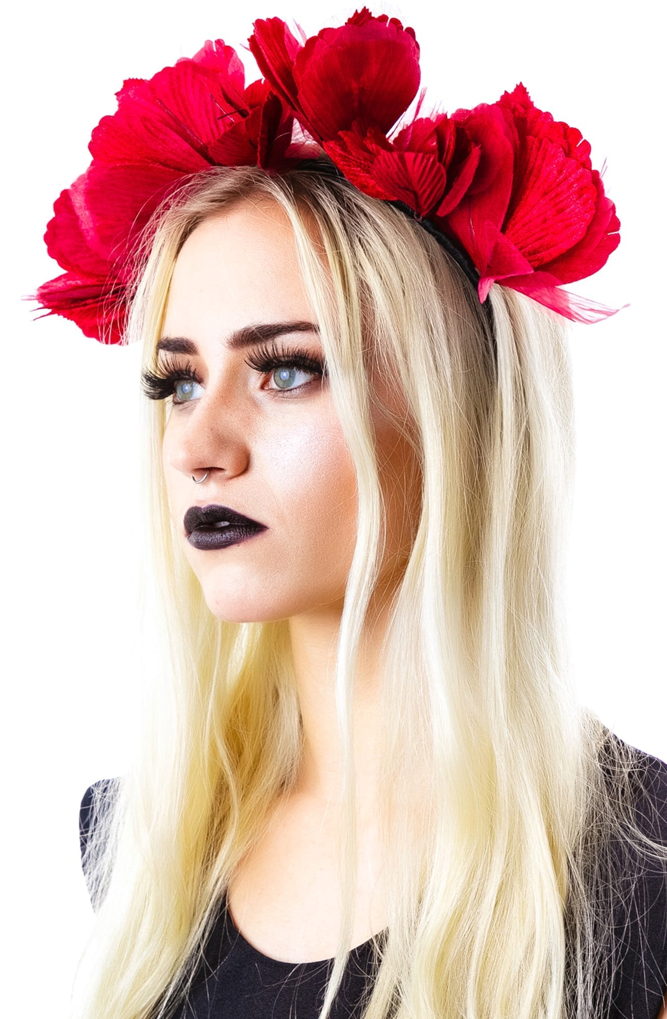 Lana Velvet Noir Crown - Red