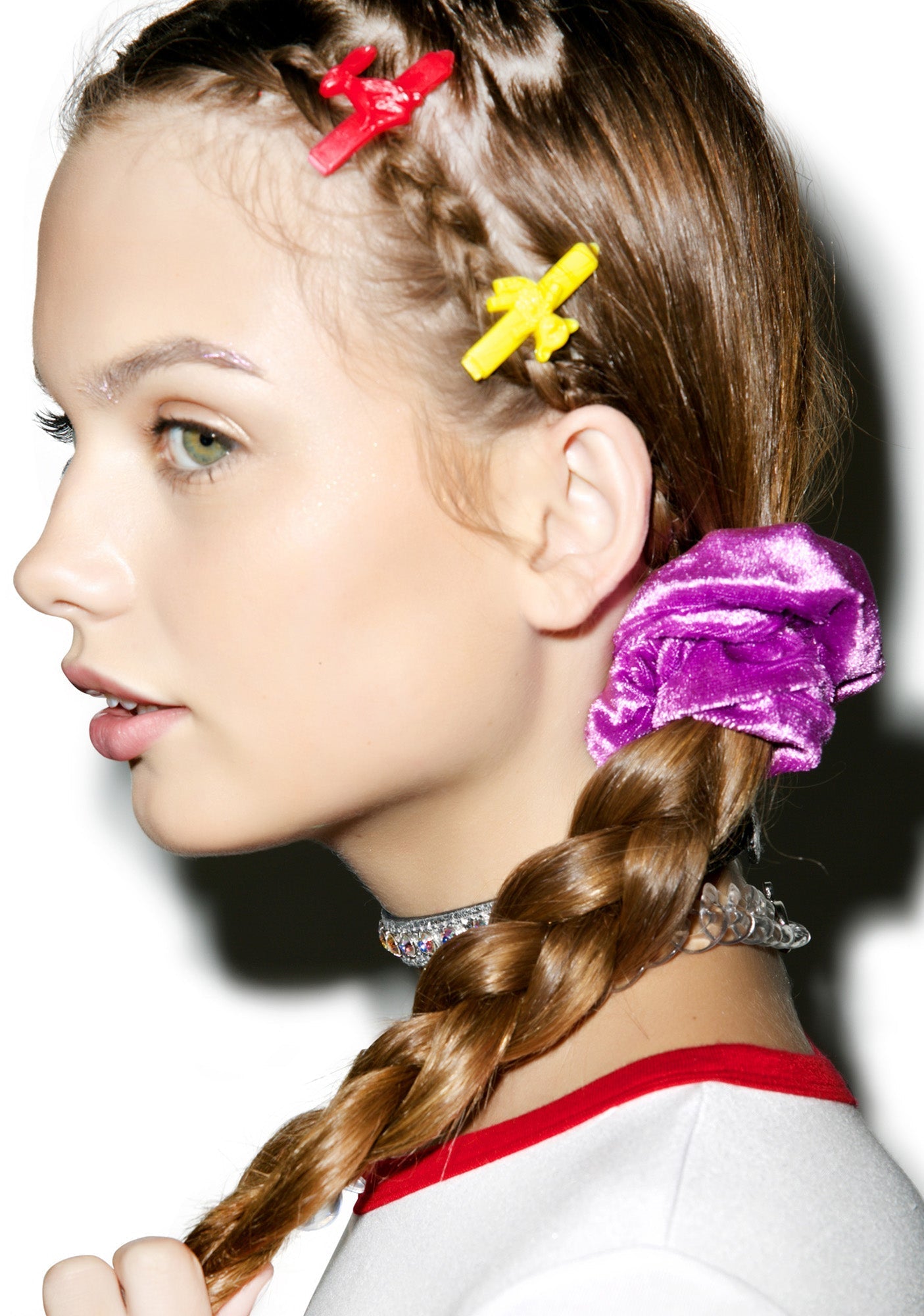 Velvet Barbae Bitch Scrunchie - Purple