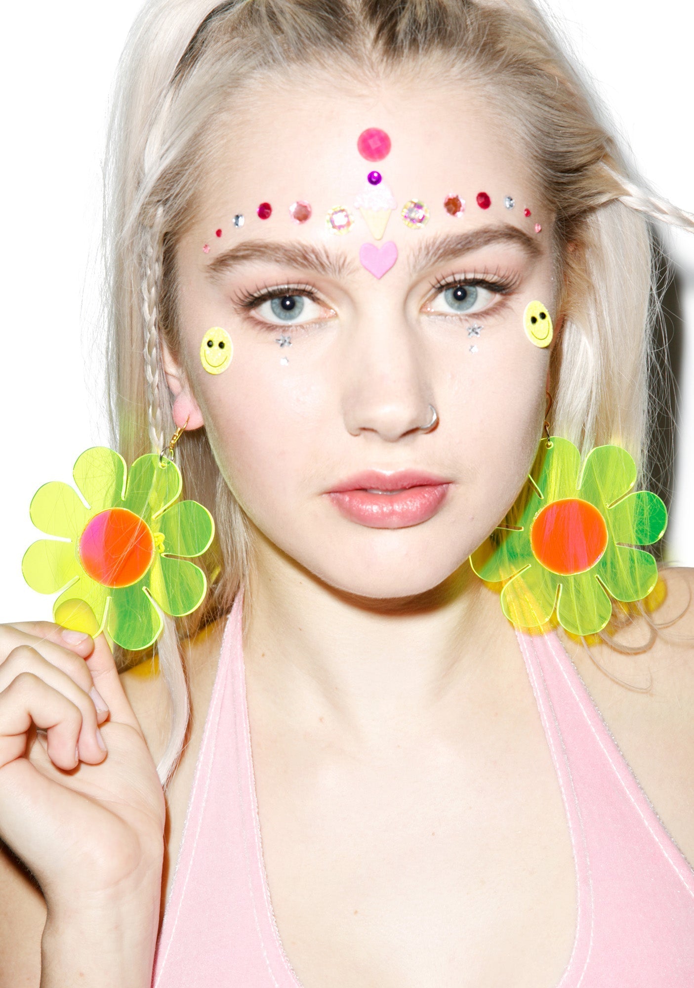 Flower Powerz Earrings - Light Pink
