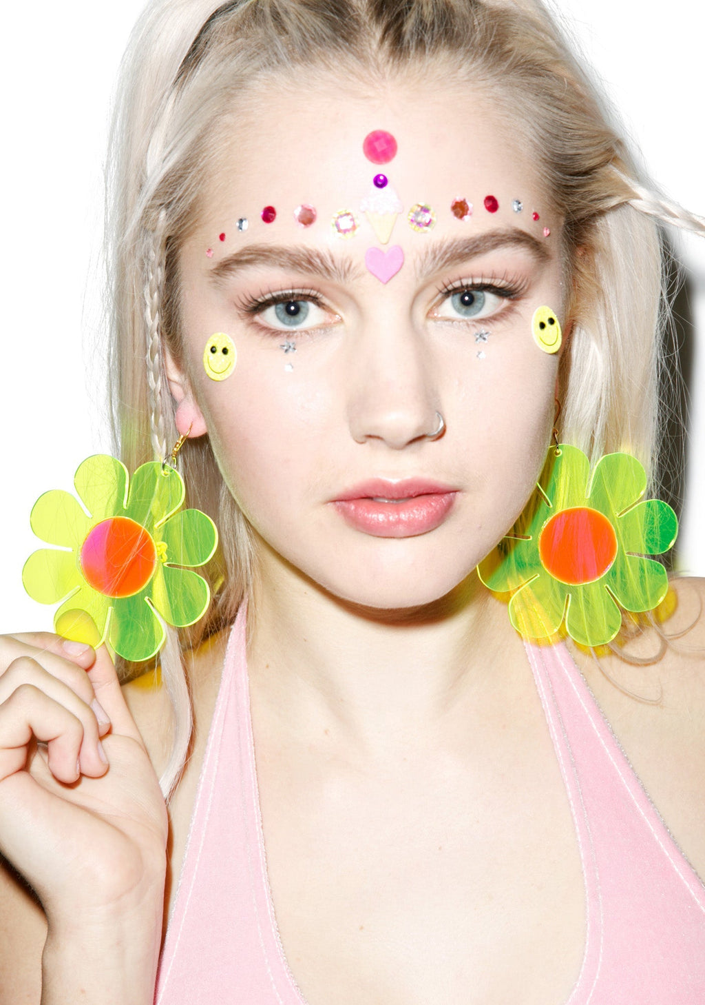 Flower Powerz Earrings - Light Green