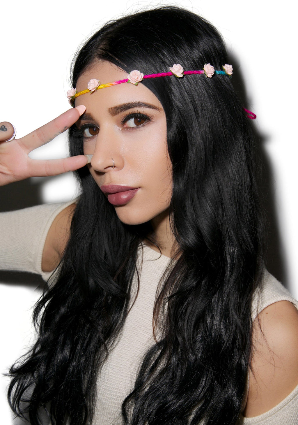 Bella Floral Headband - Purple