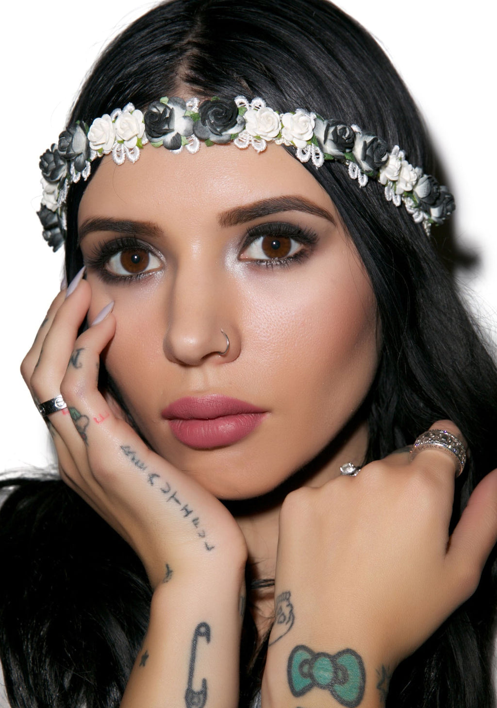 Wildwood Floral Headband - Black