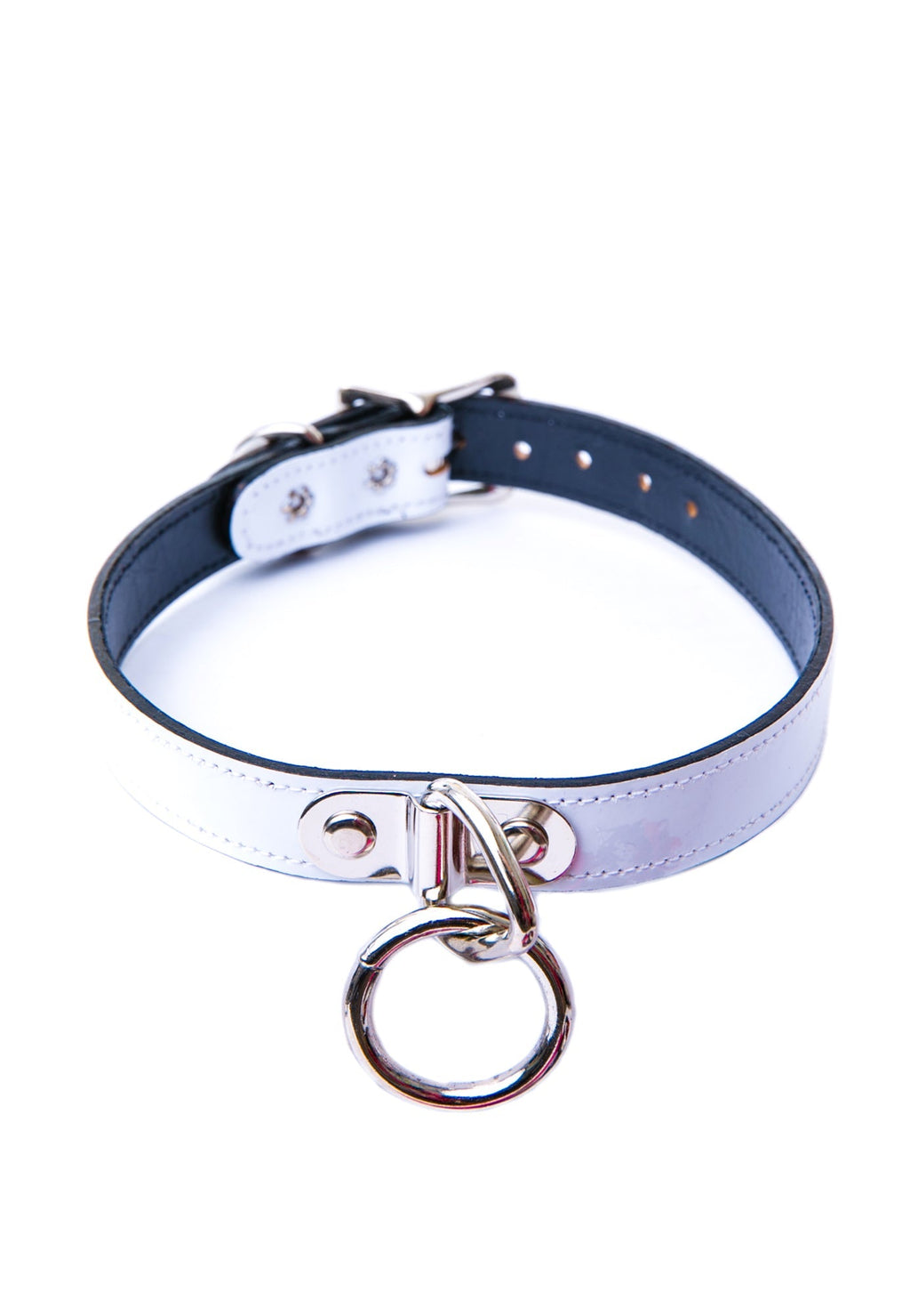 Ogasm O-Ring Collar Choker - White