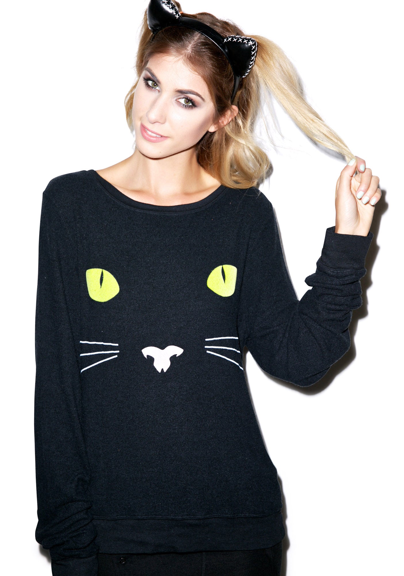 Black Cat Baggy Beach Jumper - Orange