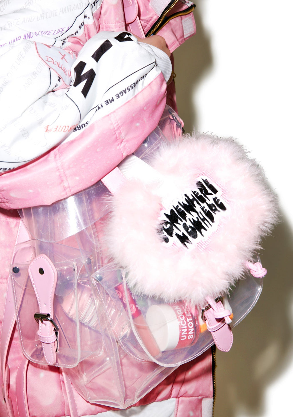 Somewhere Nowhere Fluff Tag - Pink