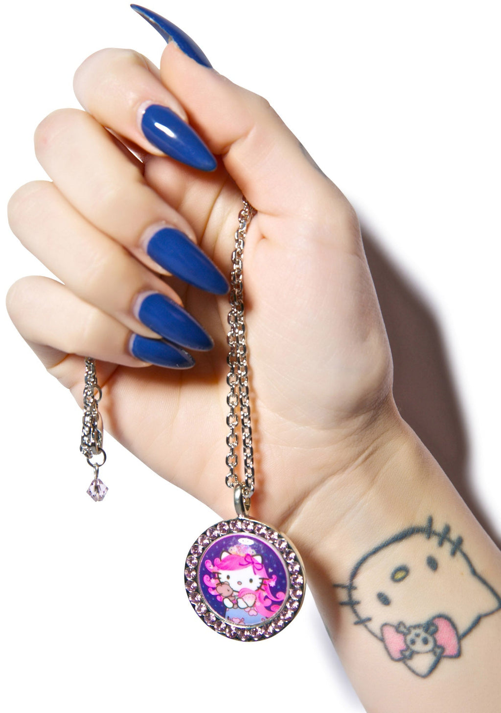 Crystal Persuasion Pendant Necklace - Light Purple