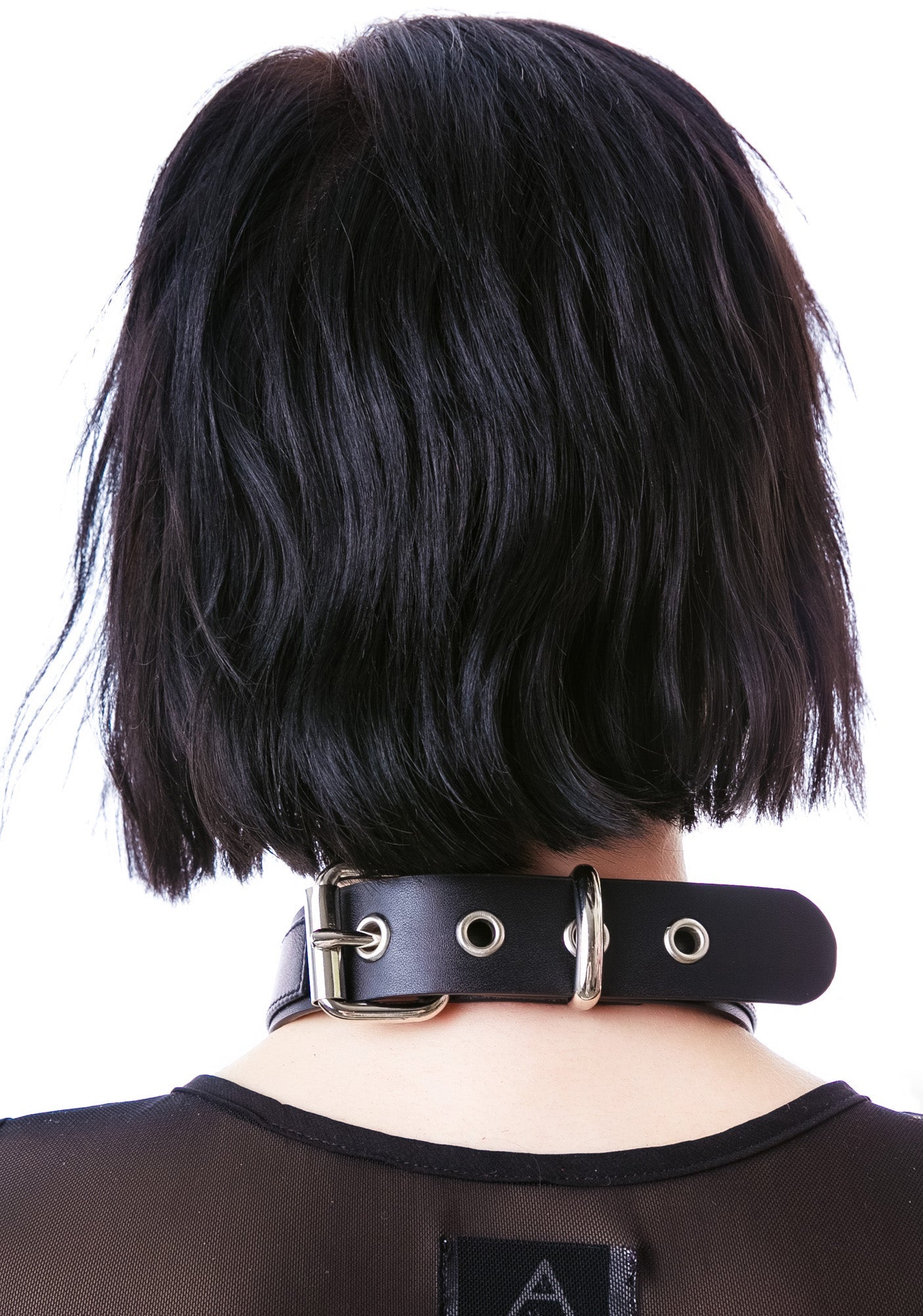 Saddle Stud O Ring Choker - Red