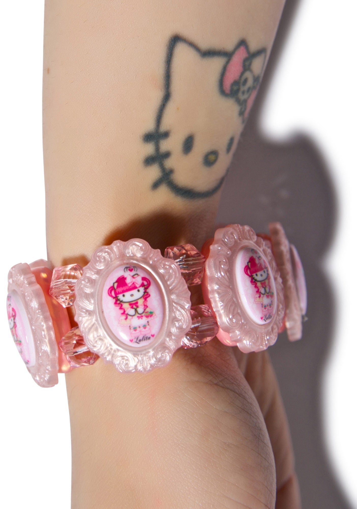 Gothic Lolita Cuff Bracelet - Pink