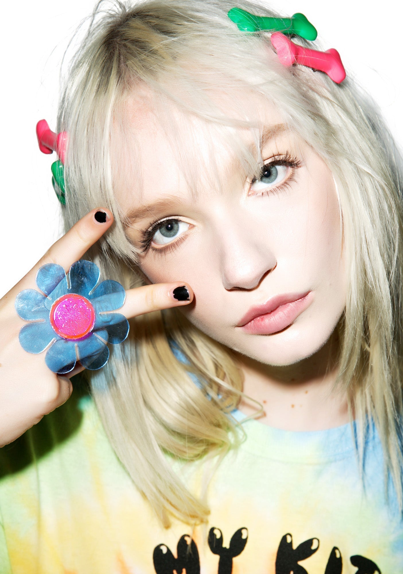 Flower Power Ring - Dark Pink