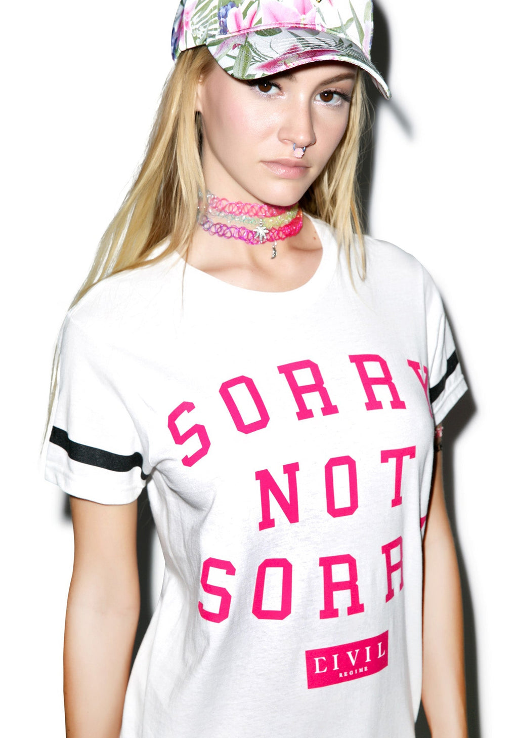 Sorry Not Sorry BF Tee - White