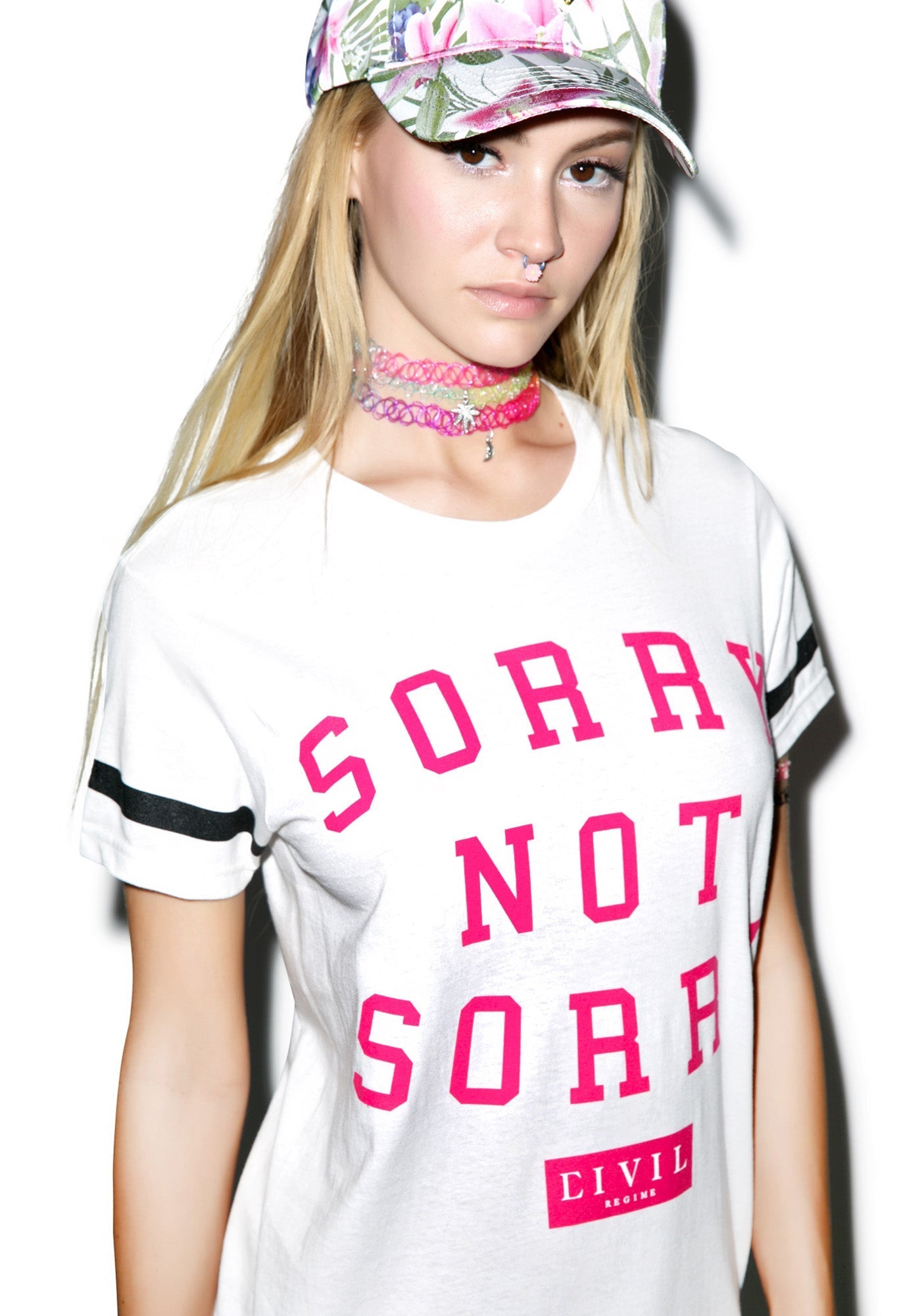 Sorry Not Sorry BF Tee - White