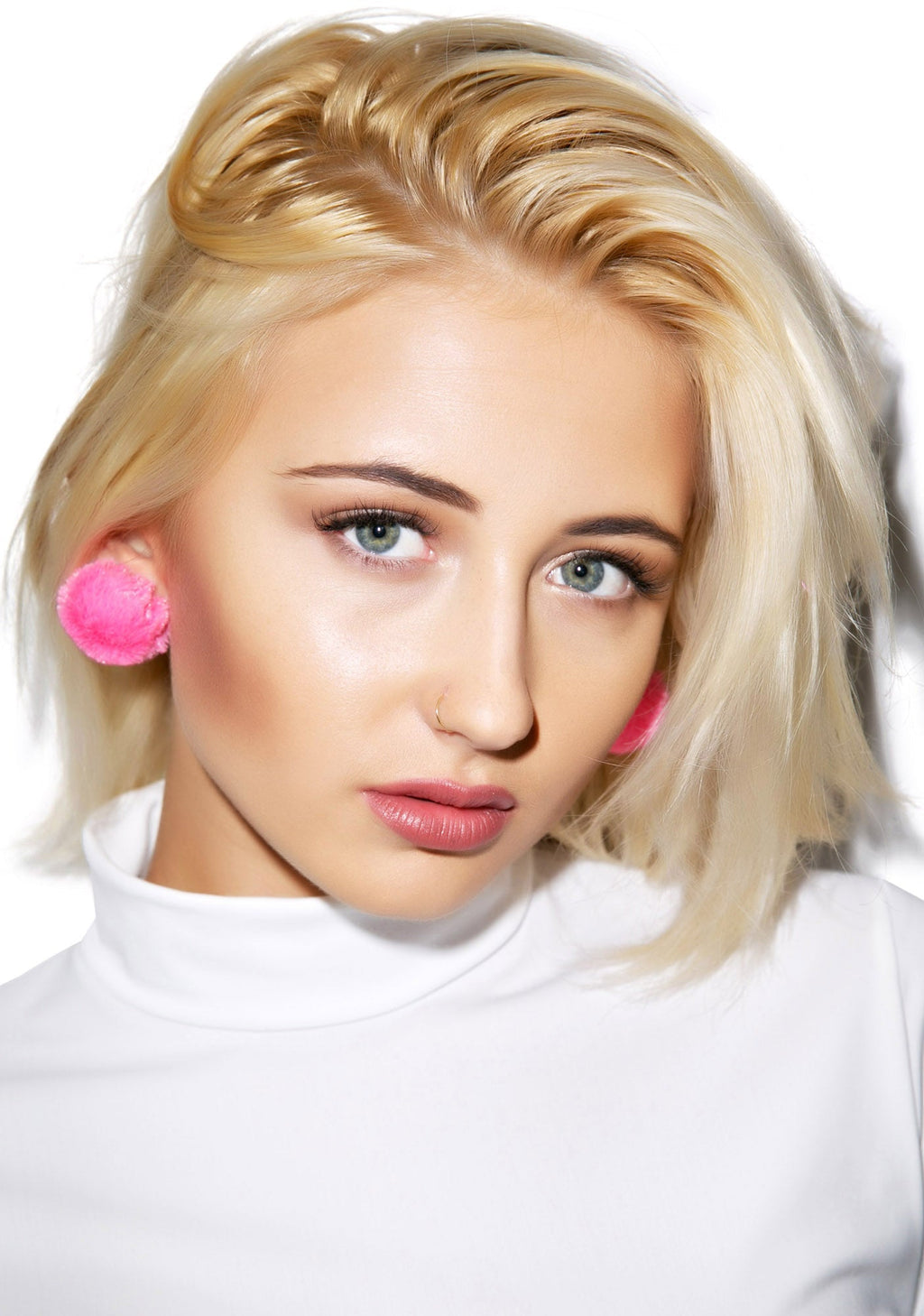 Like Whatever Pom Earrings - Light Pink