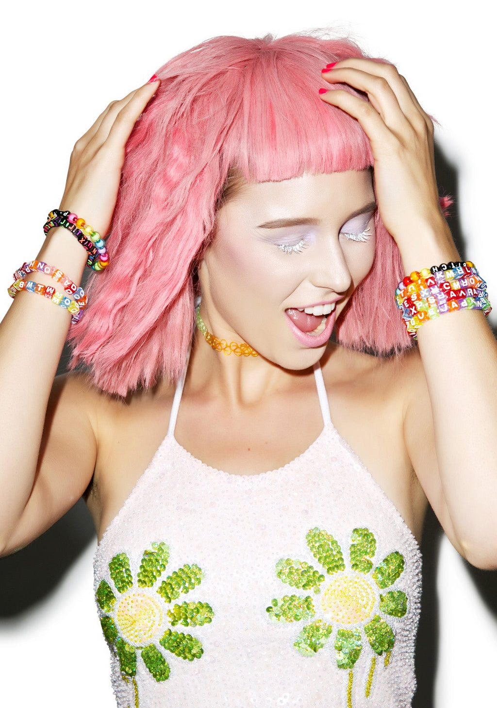 Around Da Block Beaded Bracelets - Black