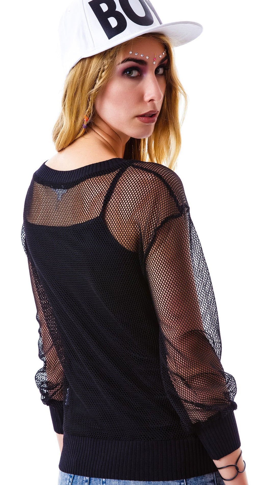 Full Court Mesh Top - Black