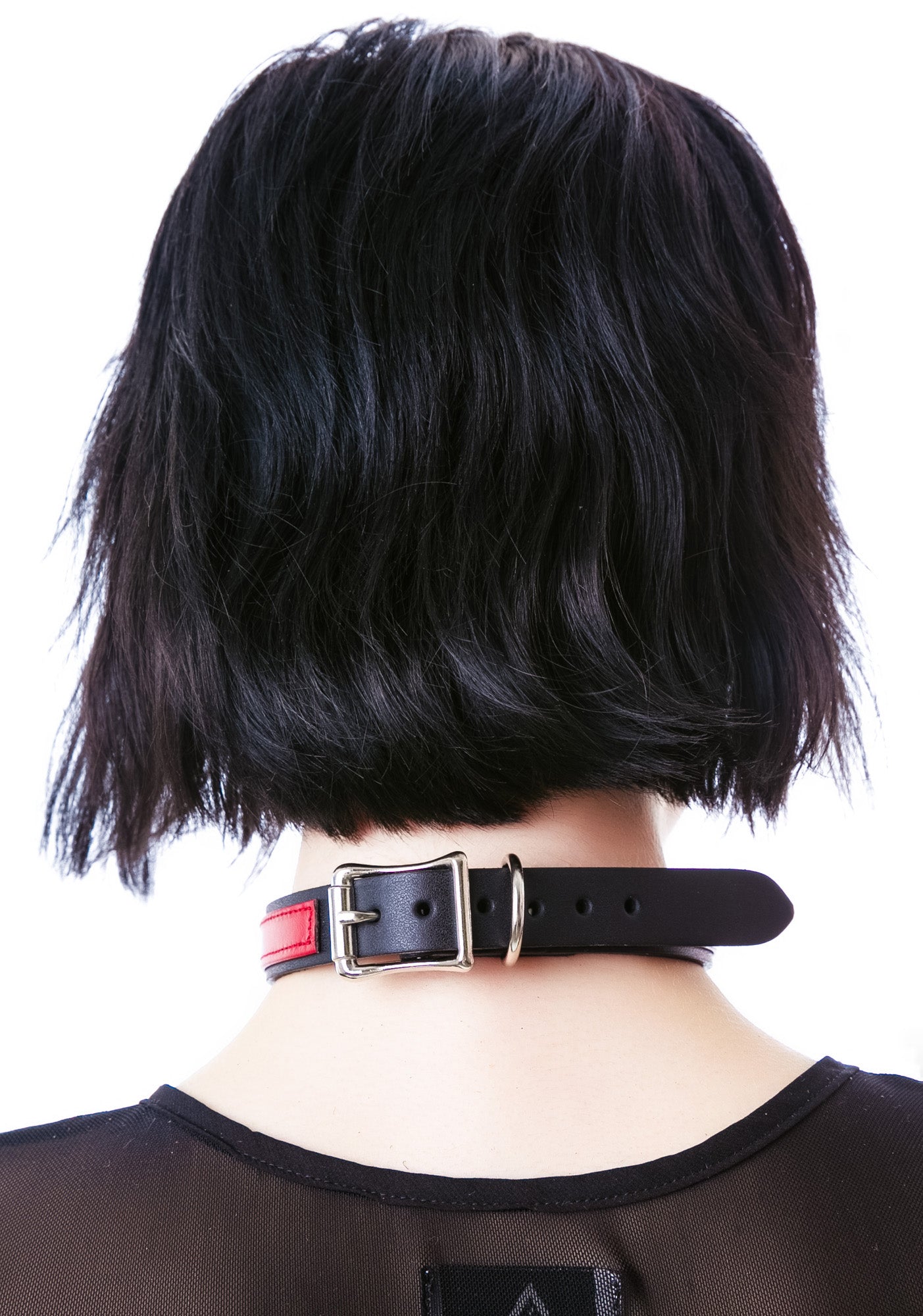 Strap Tease Leather Choker - Purple