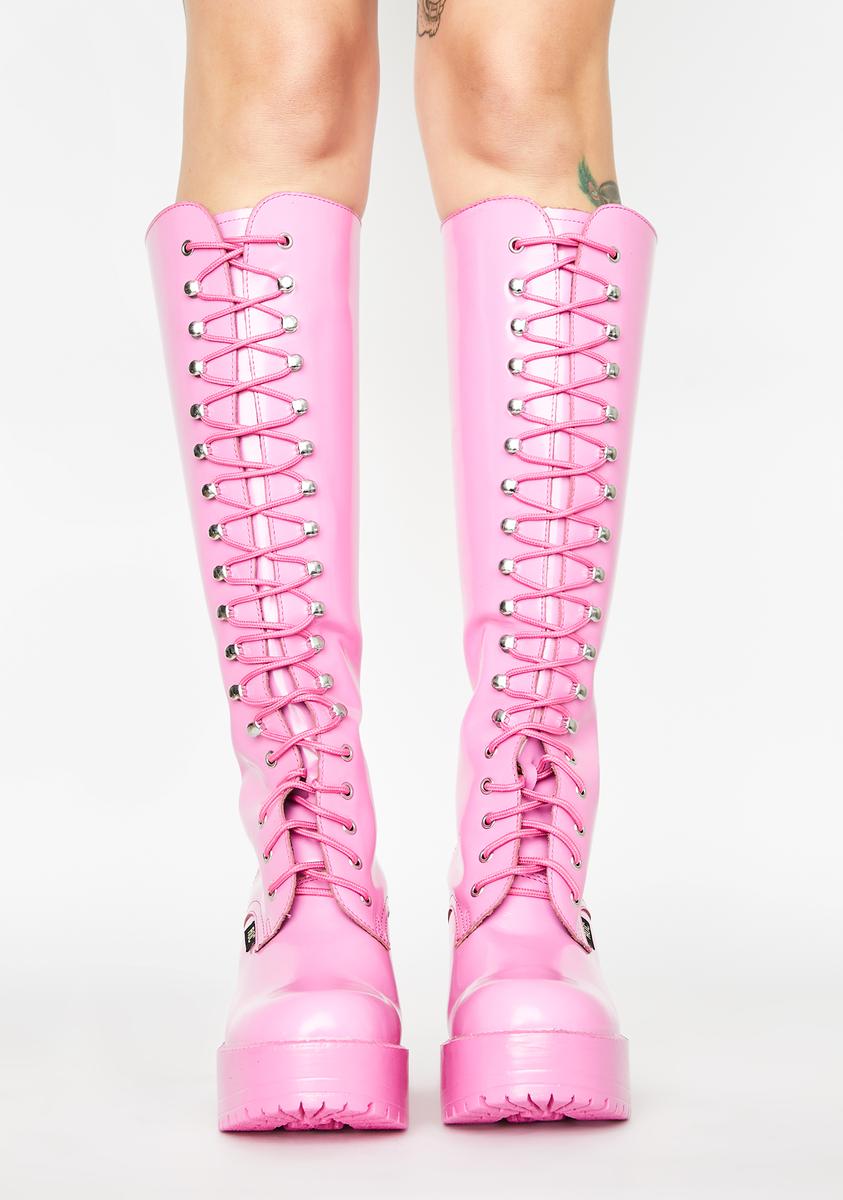 Pink Lash Boots - Light Pink