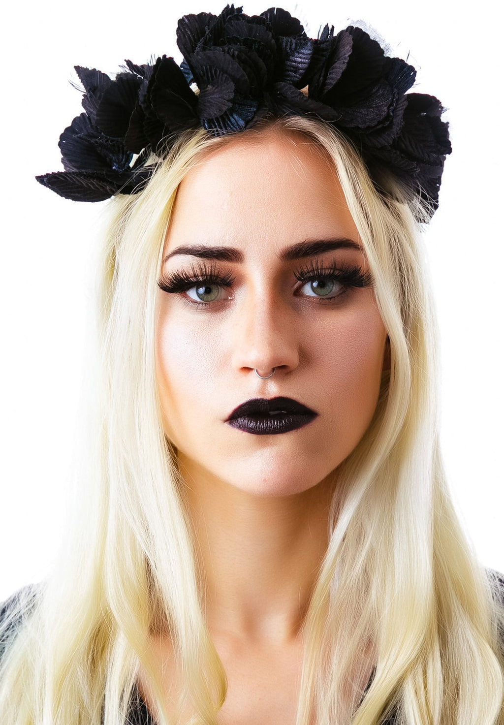 Serena Velvet Noir Crown - Red