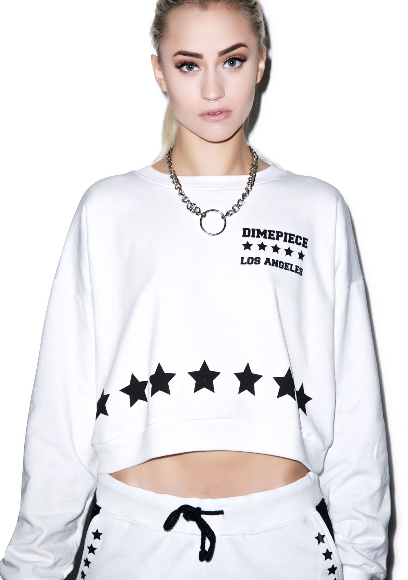 All Star Crop Crewneck - Black