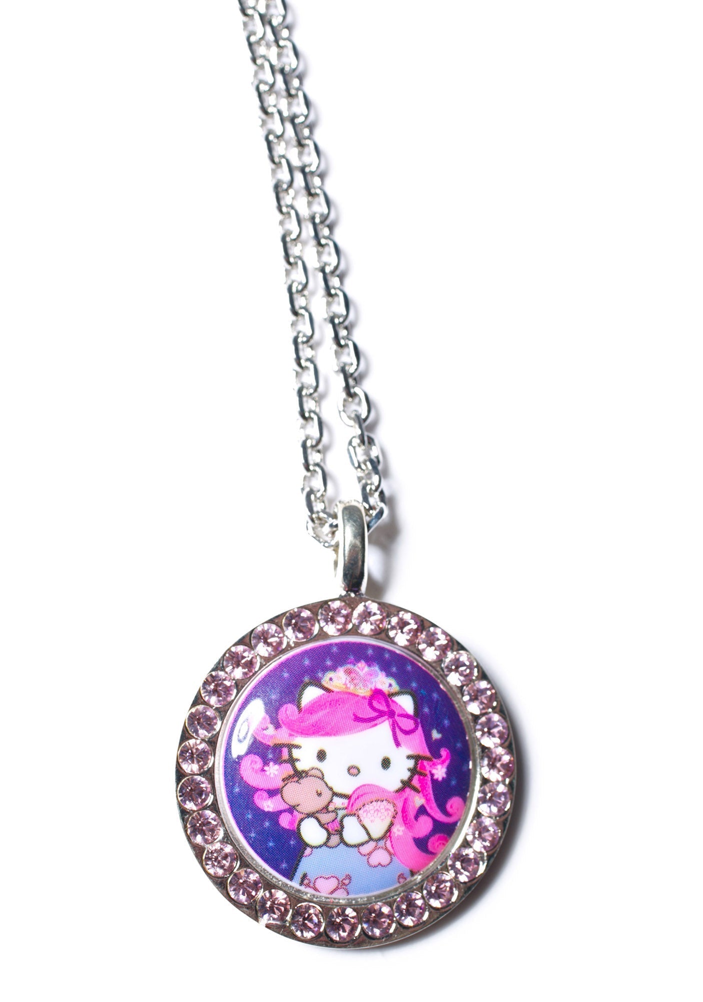 Crystal Persuasion Pendant Necklace - Light Purple