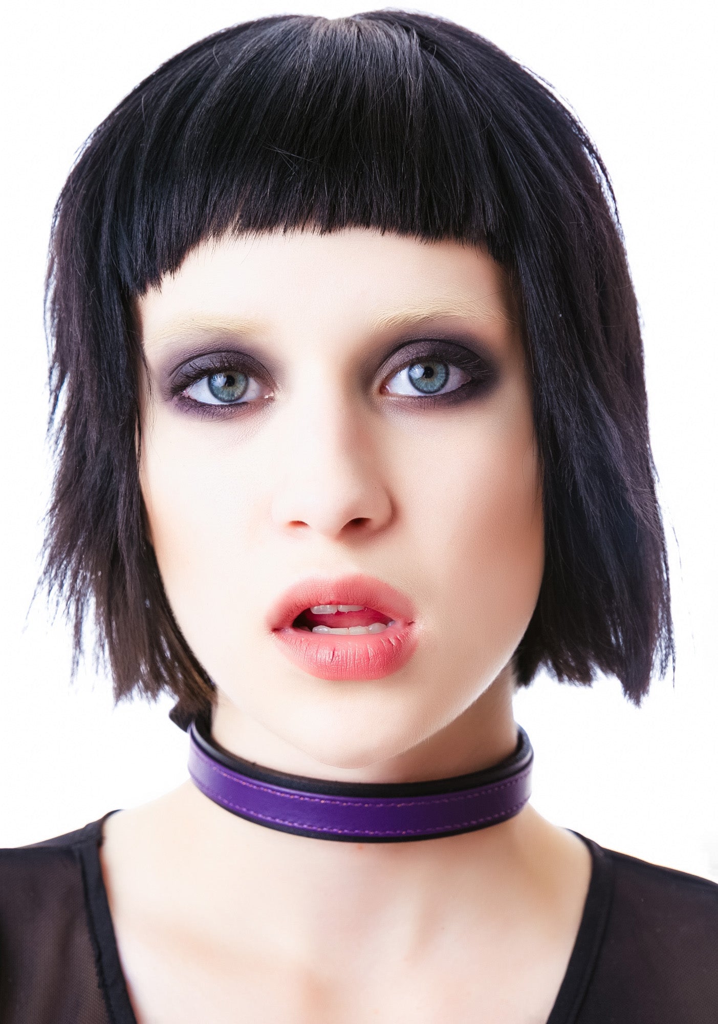 Strap Tease Leather Choker - Red