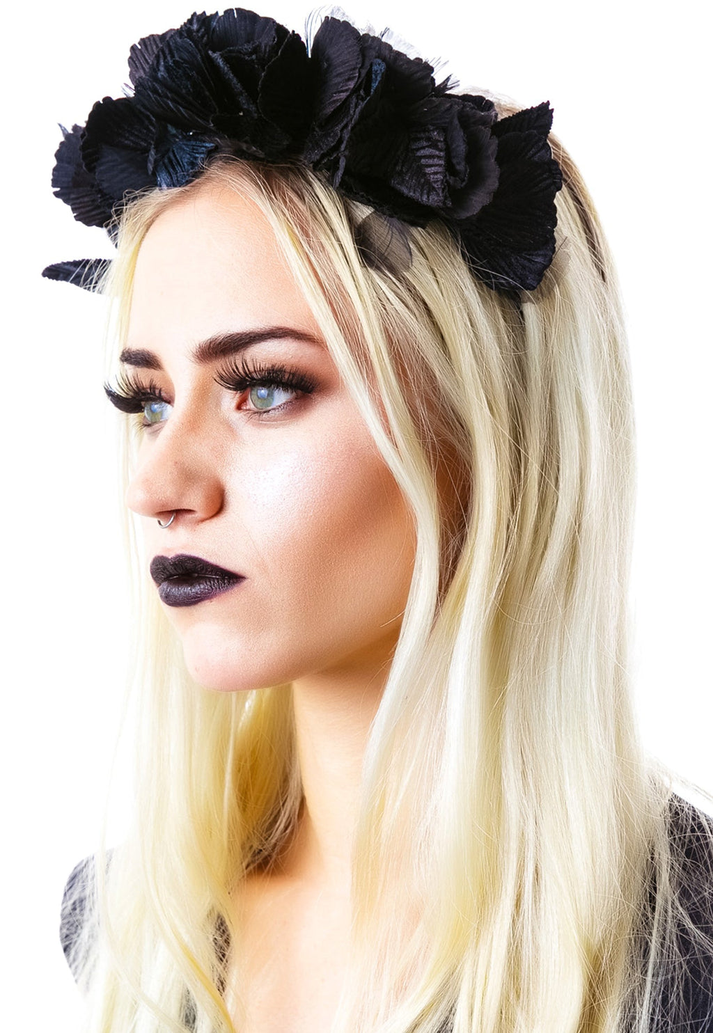 Serena Velvet Noir Crown - Red