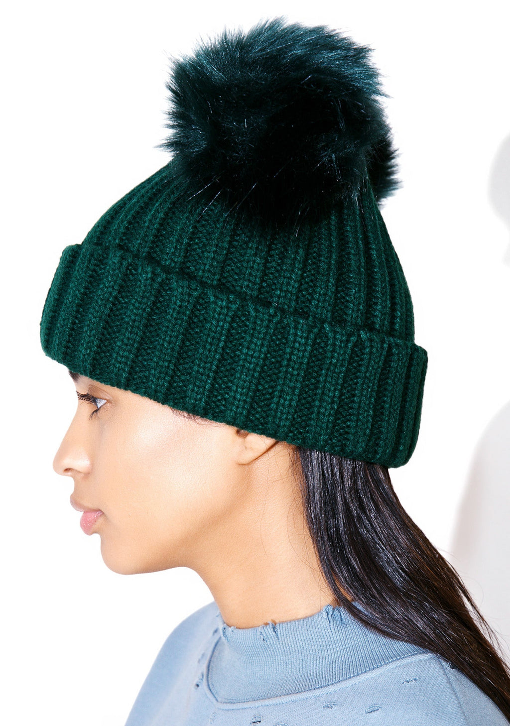 Kuma Pom-Pom Beanie - Green