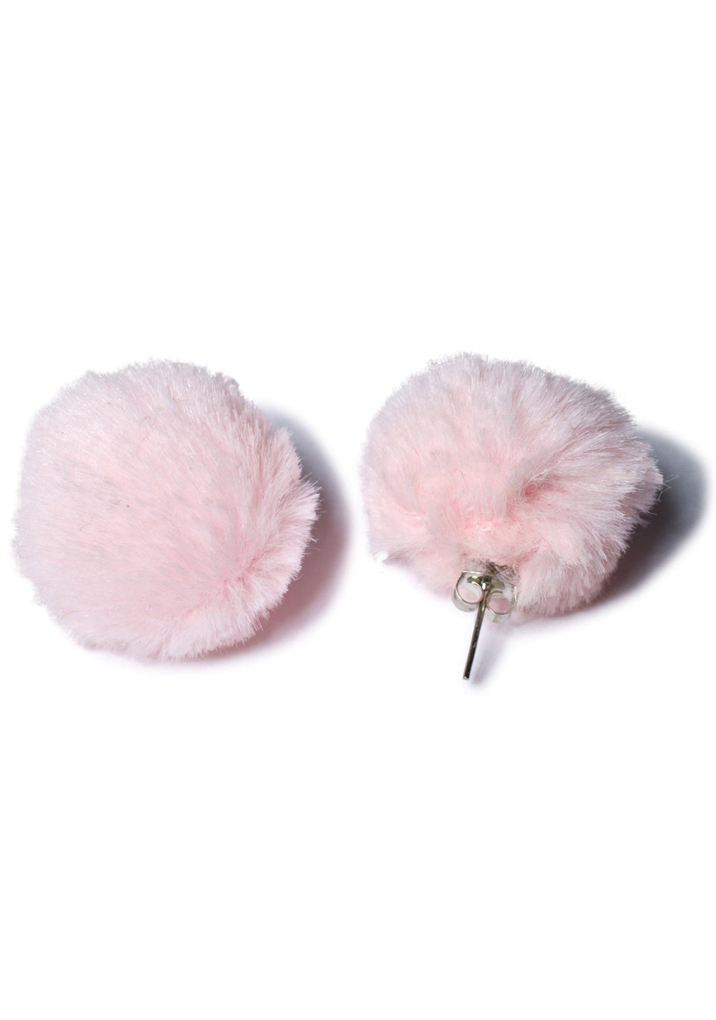 Like Whatever Pom Earrings - Light Pink