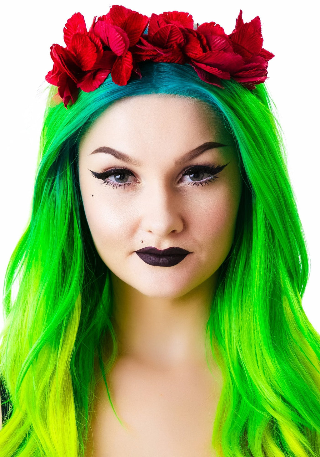 Serena Velvet Noir Crown - Red