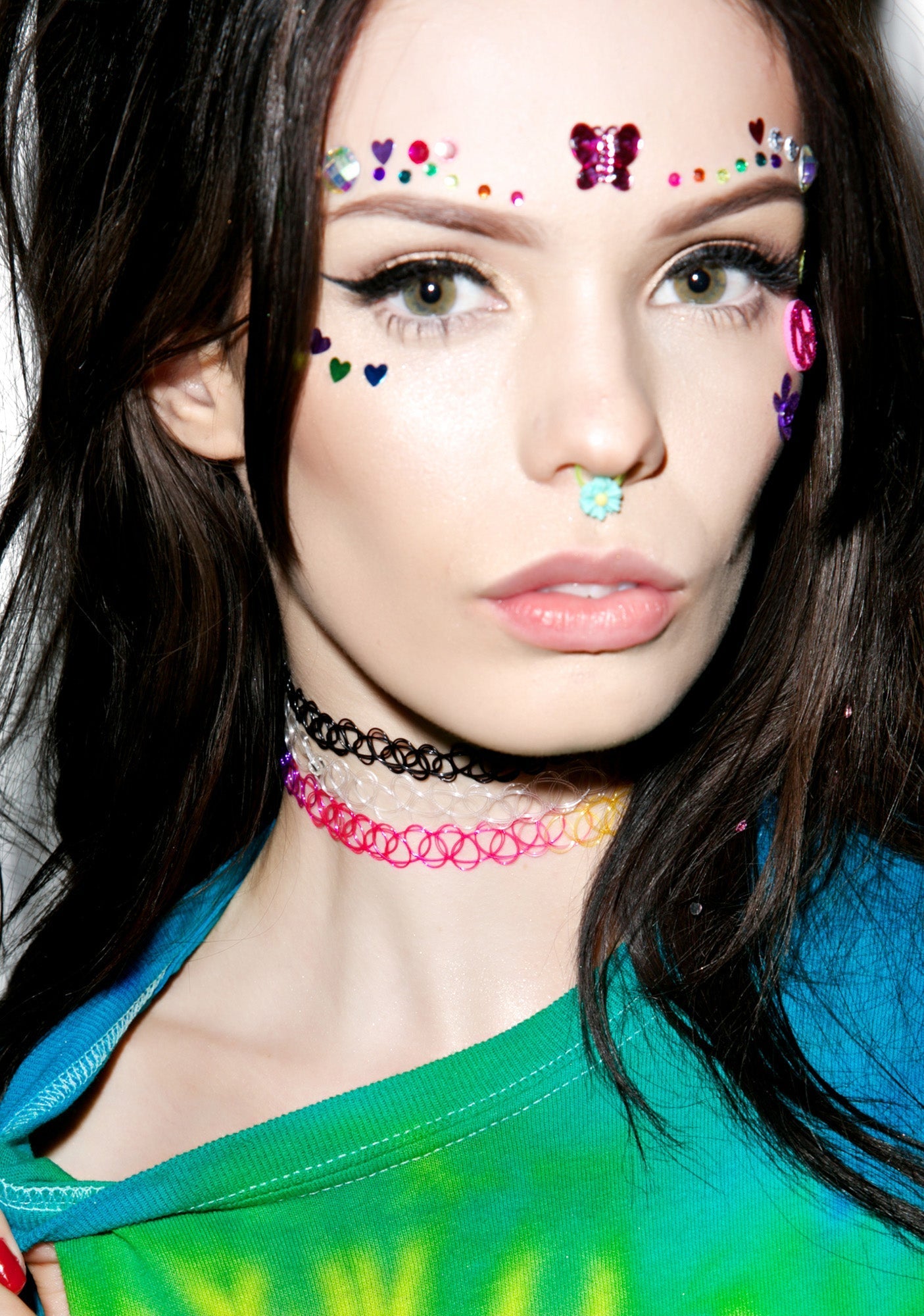 That's So 90s Tattoo Choker - Rainbow