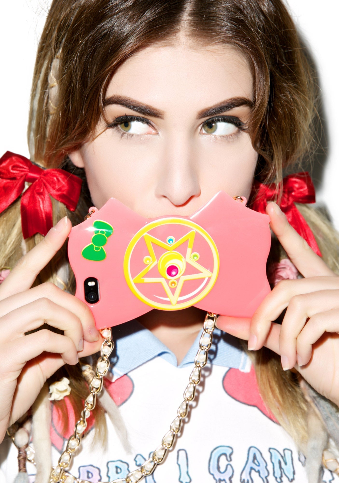 Crystal Star Bow iPhone 5 Case - Pink