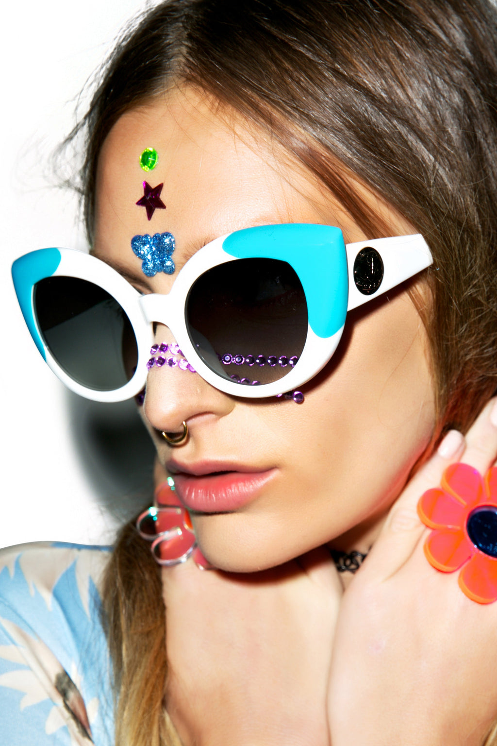 The Diamond Brunch Sunglasses - Light Blue