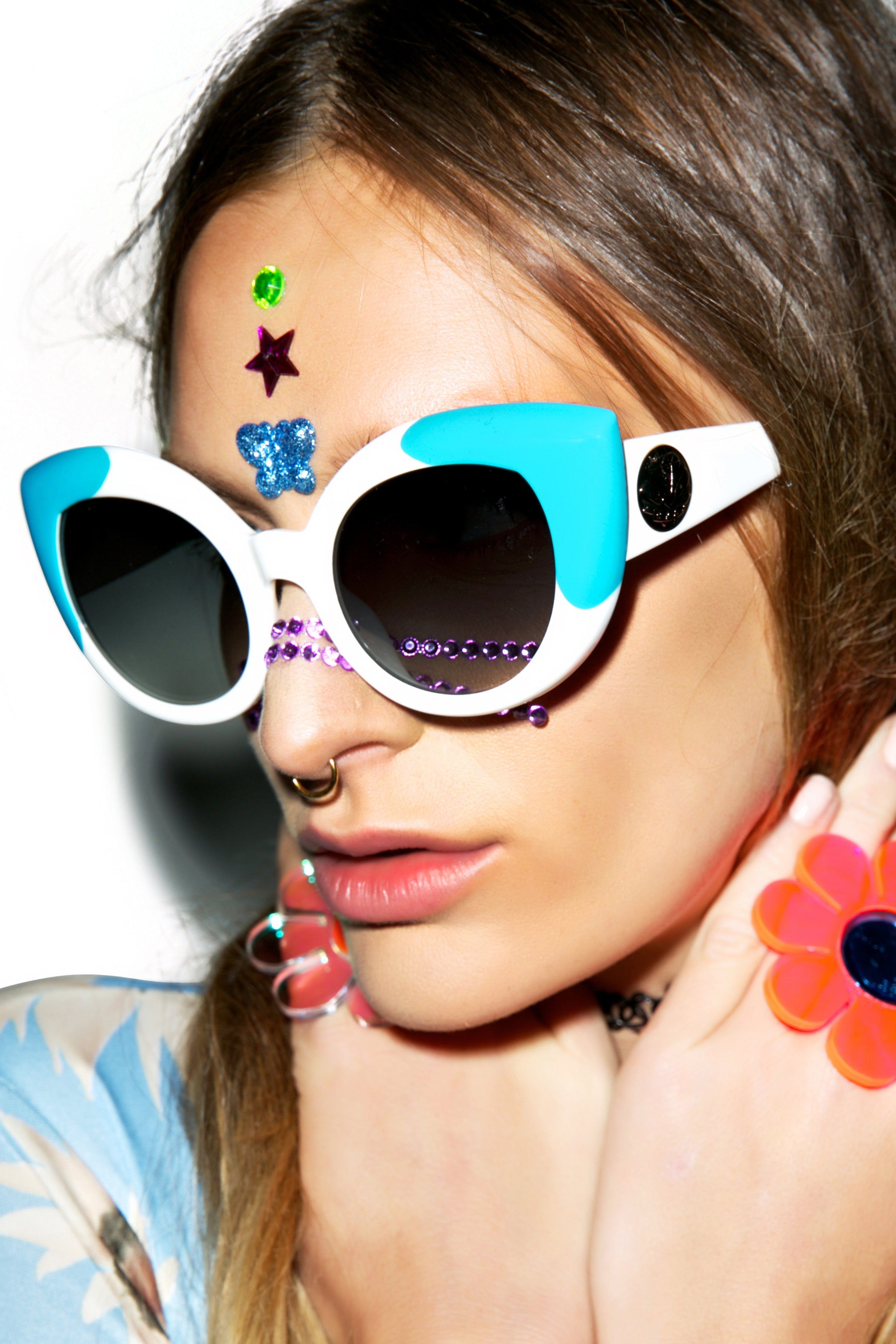 The Diamond Brunch Sunglasses - Light Blue