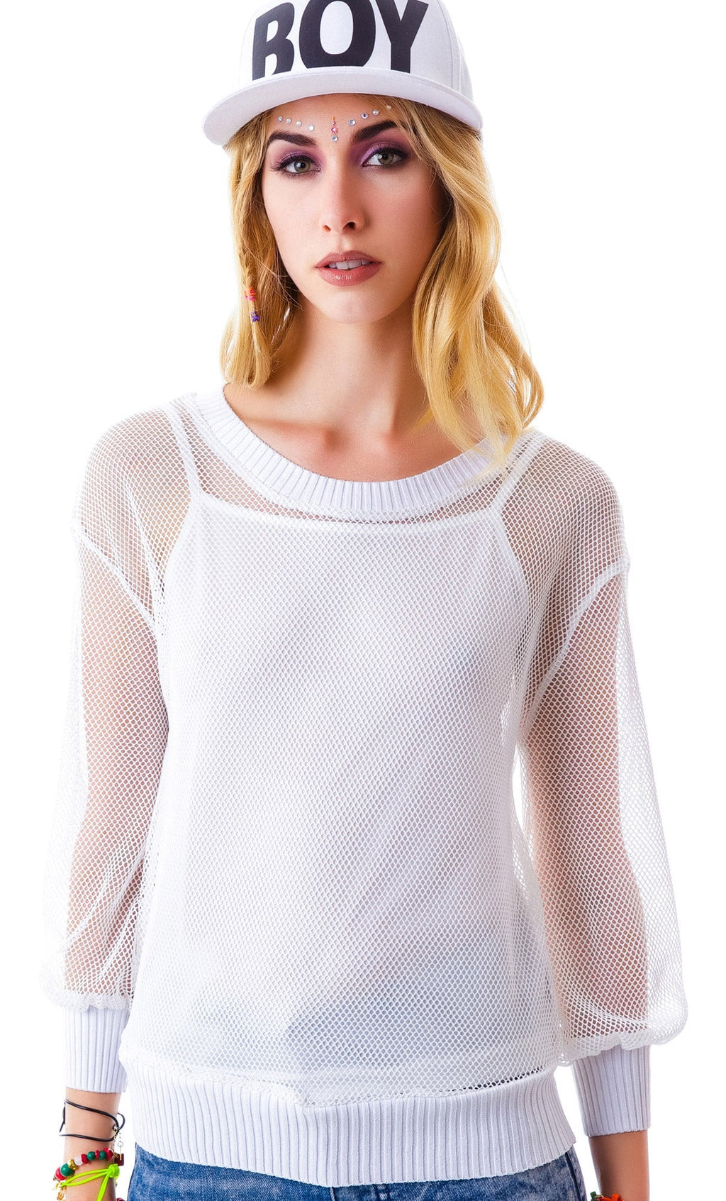 Full Court Mesh Top - Black