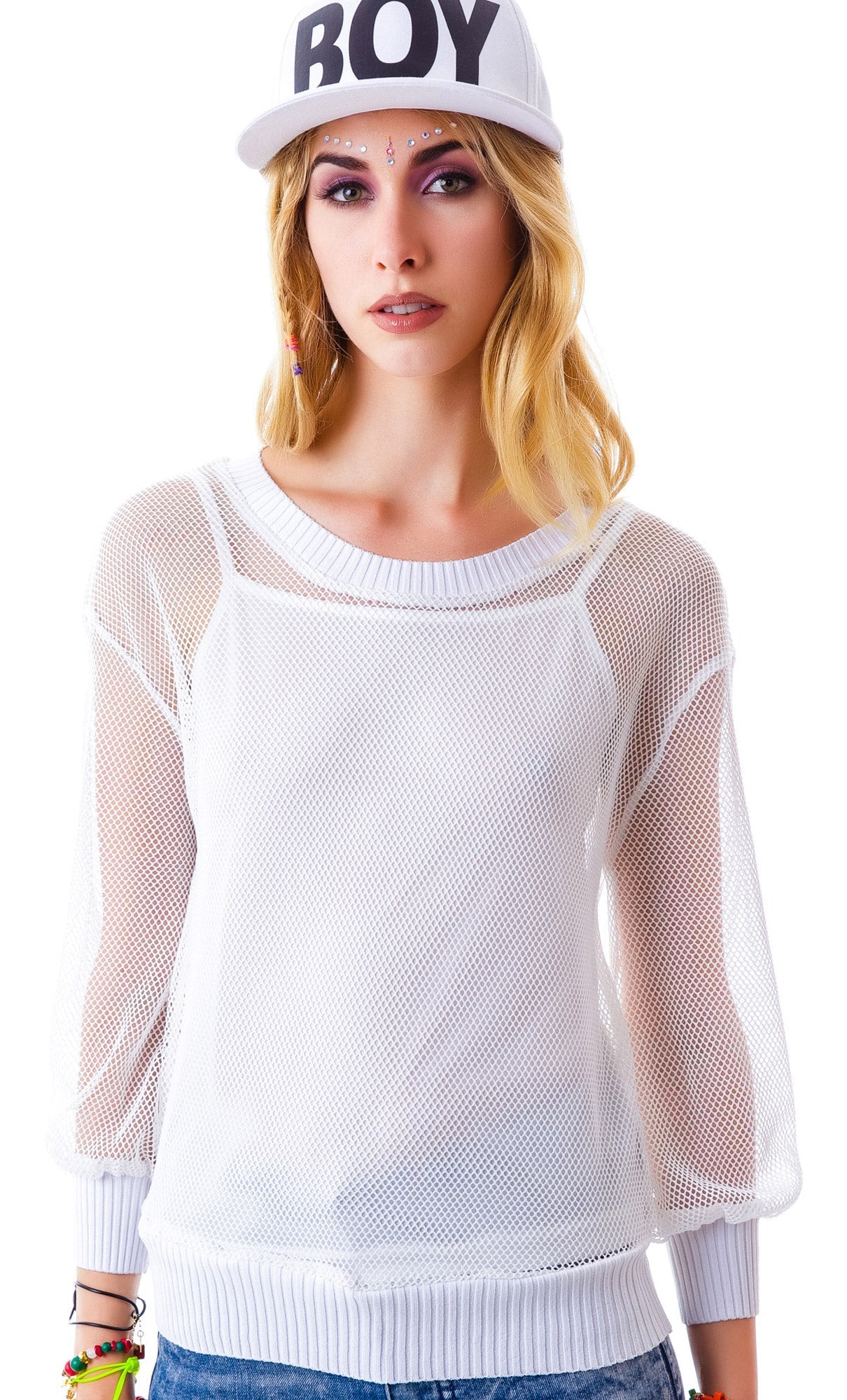 Full Court Mesh Top - Black