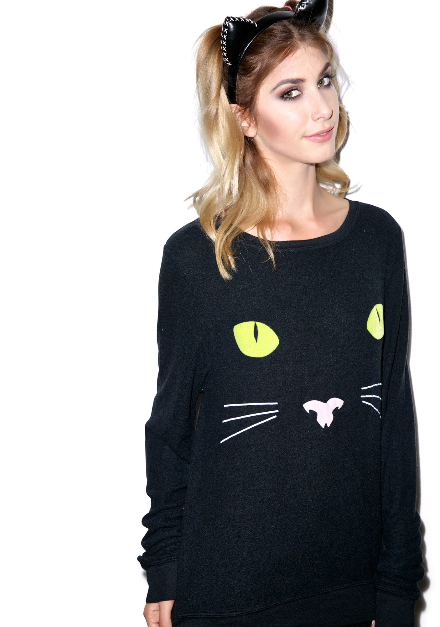 Black Cat Baggy Beach Jumper - Orange