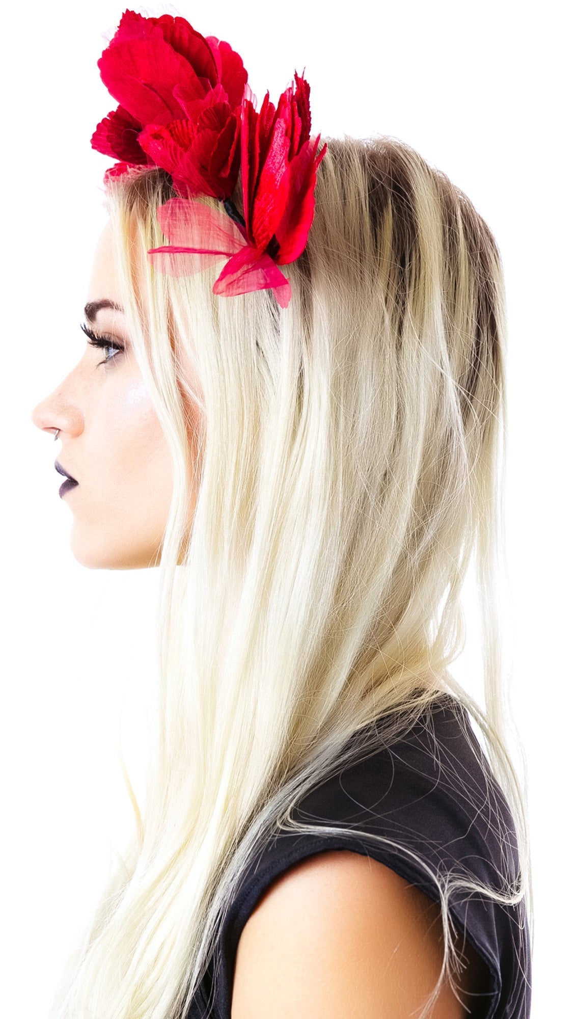 Lana Velvet Noir Crown - Red