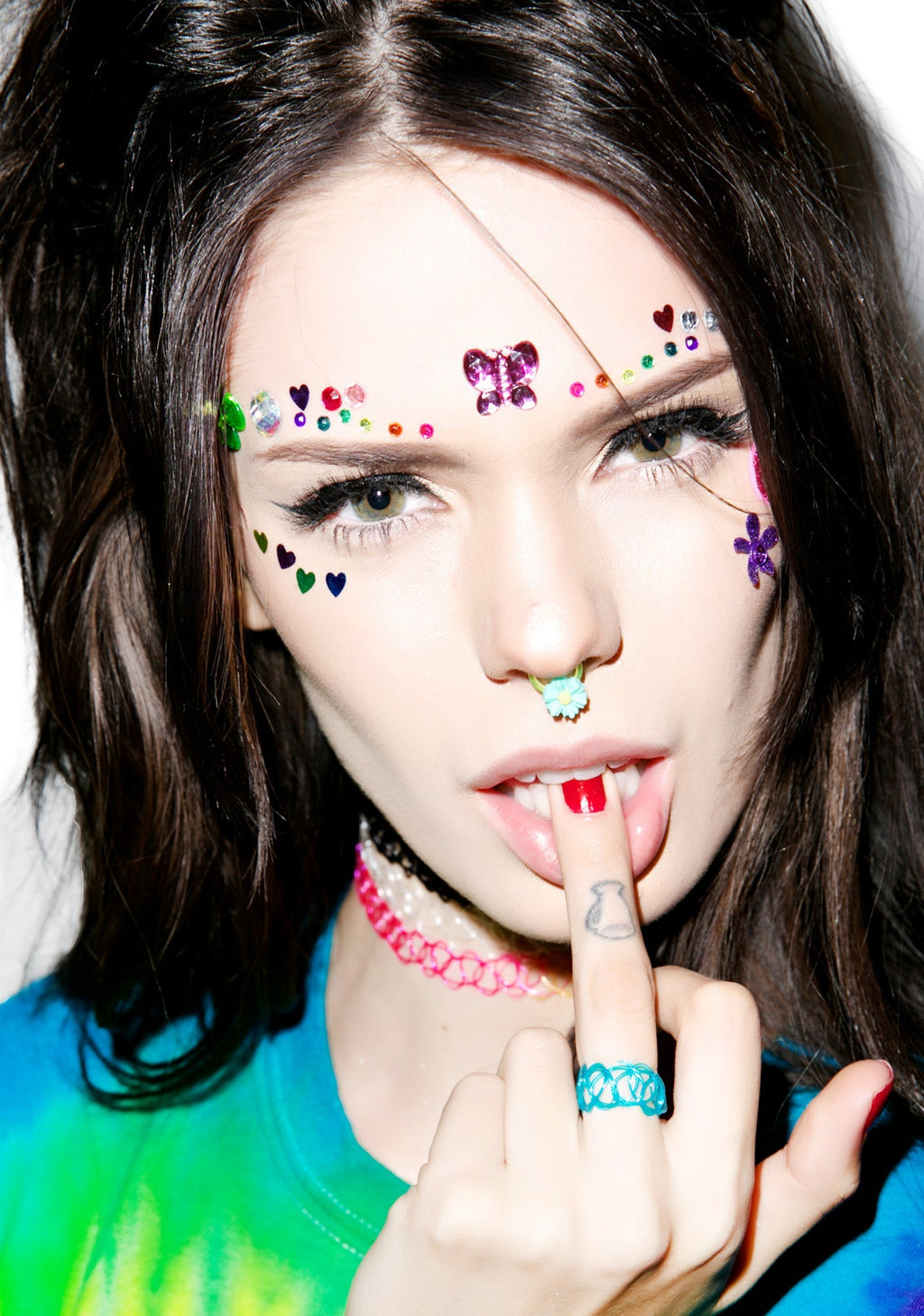 Vending Machine Tattoo Ring - Light Blue